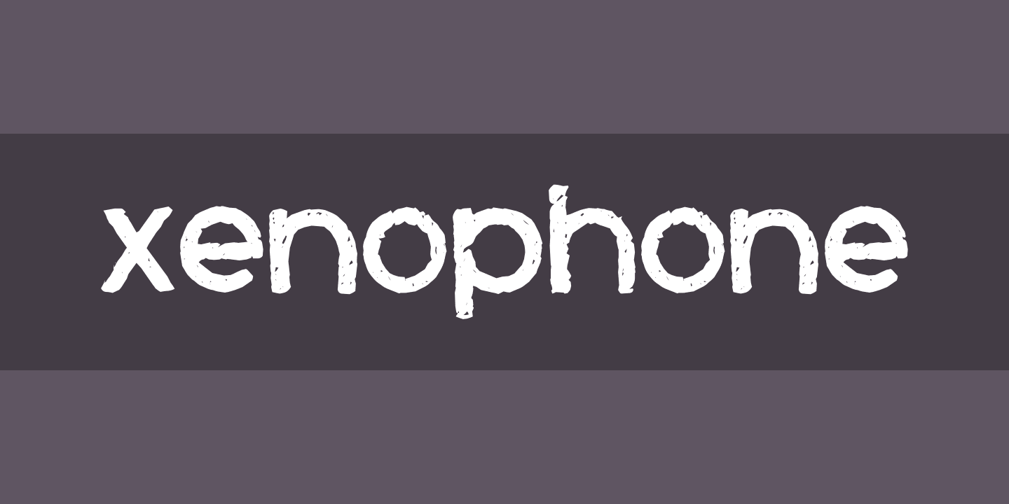 Beispiel einer Xenophone Regular-Schriftart